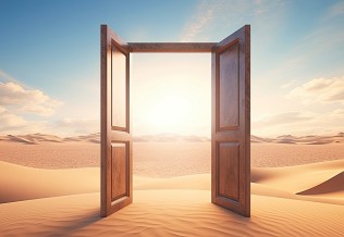 Porte dans le désert